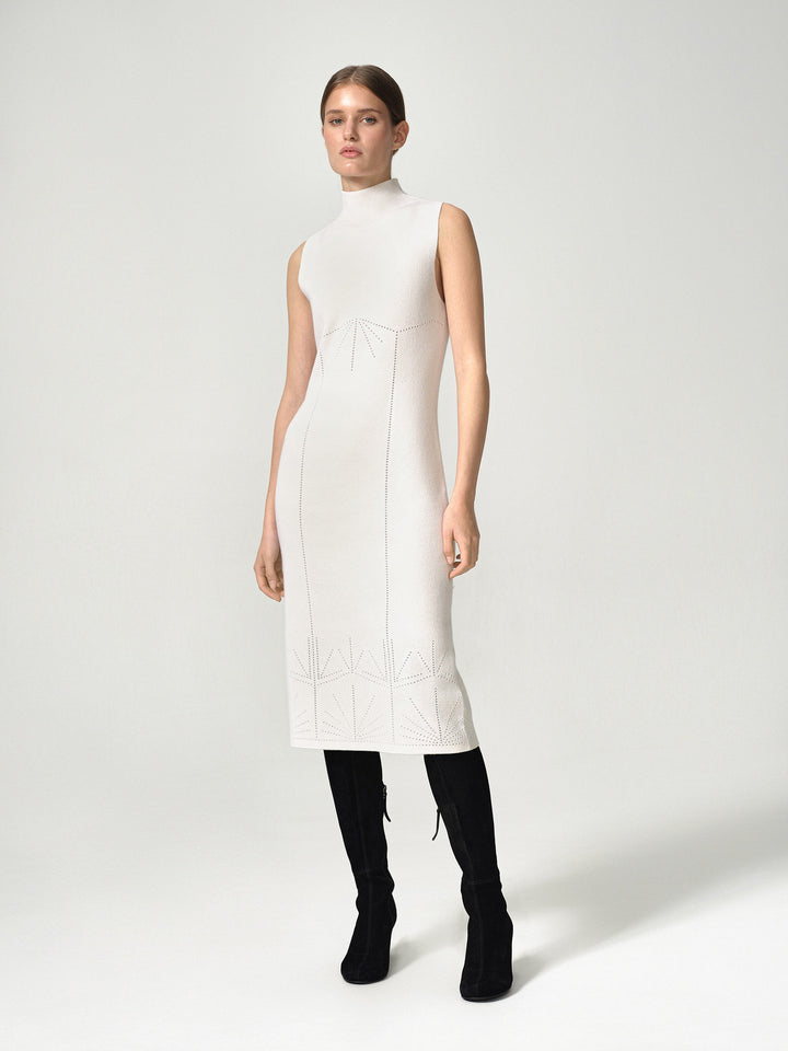 Aria Cashmere and Wool Dress (milky)