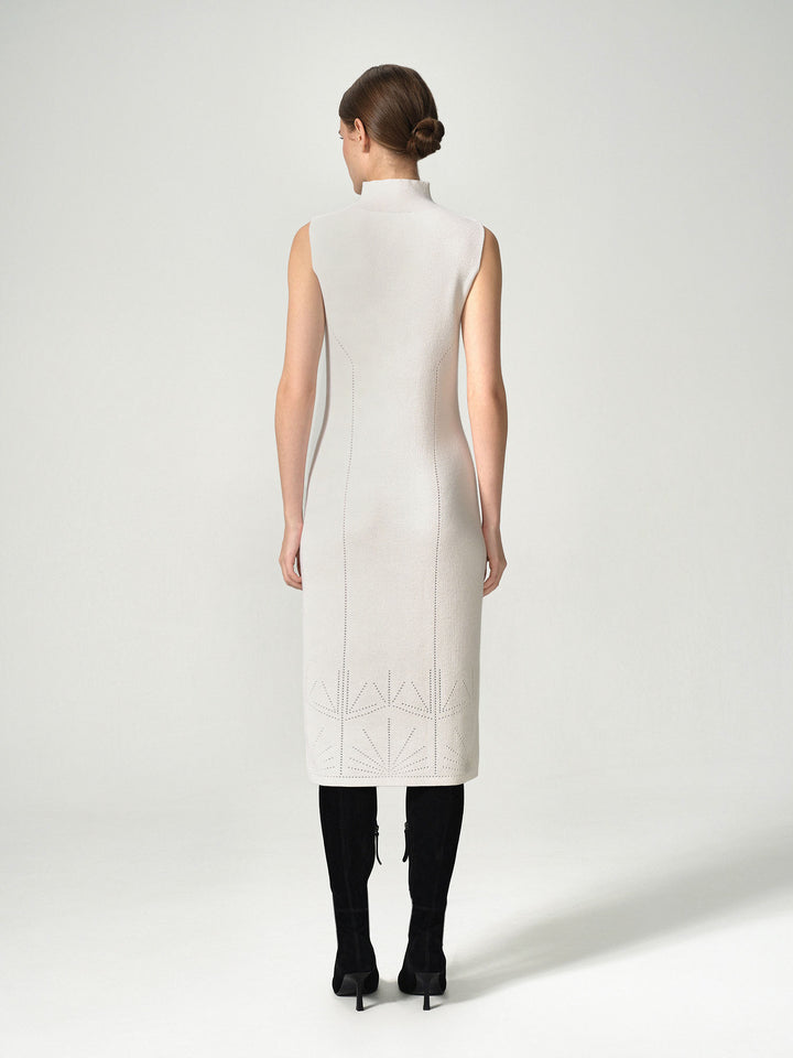 Aria Cashmere and Wool Dress (milky)