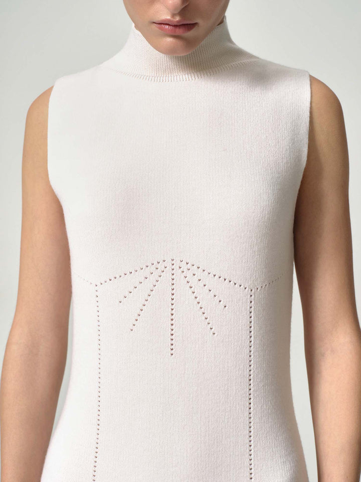 Aria Cashmere and Wool Dress (milky)