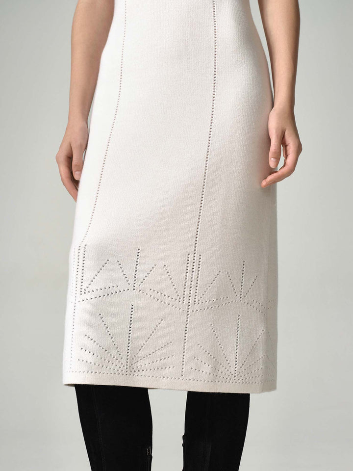 Aria Cashmere and Wool Dress (milky)