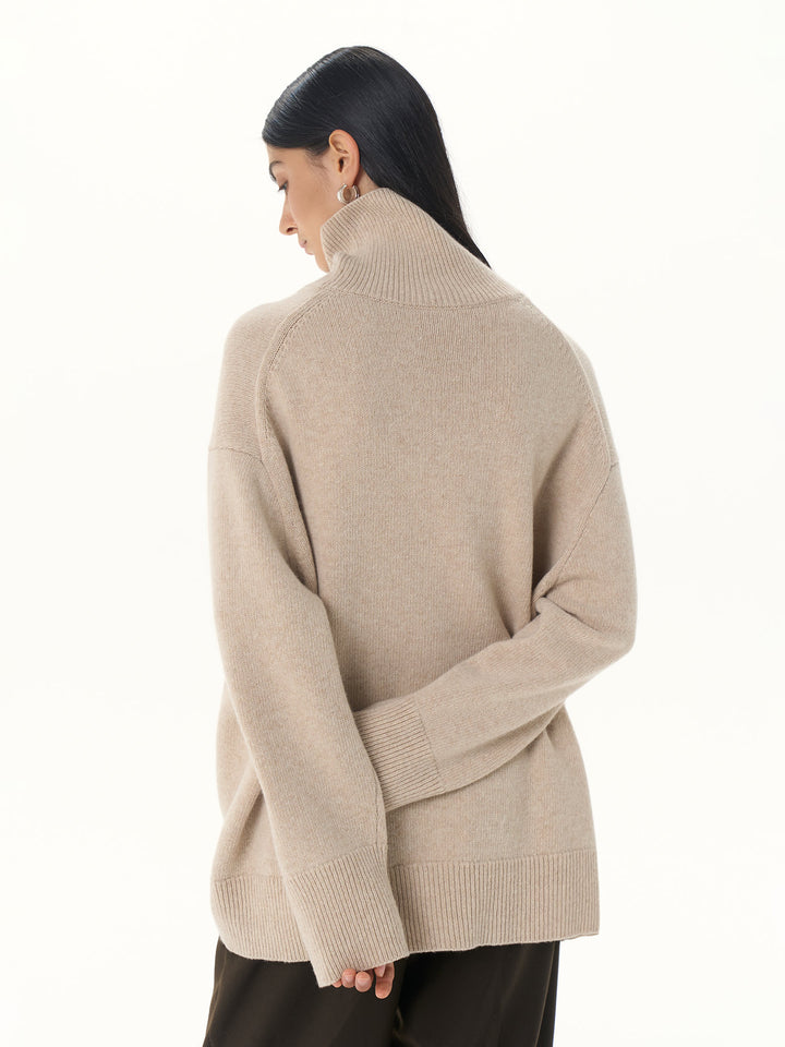 Alexandra extrafine wool and cashmere sweater (beige)