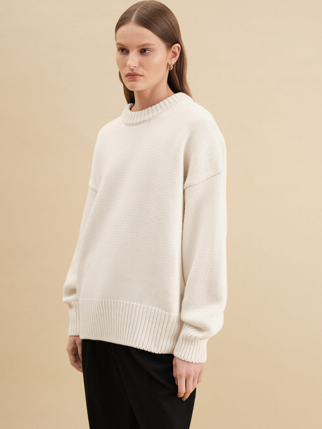 Care merino and cashmere sweater (milk)