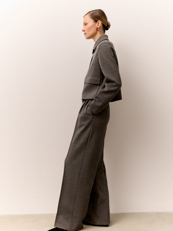 Martu wool pants (grey melange)