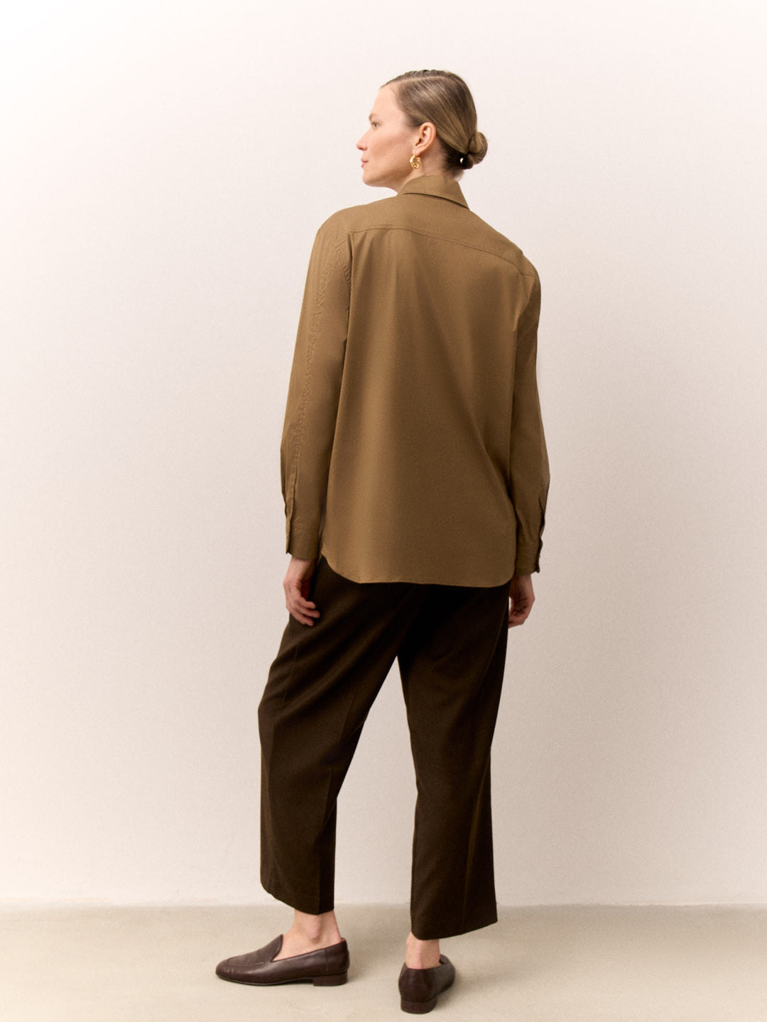 Velum cotton oversized shirt (beige)
