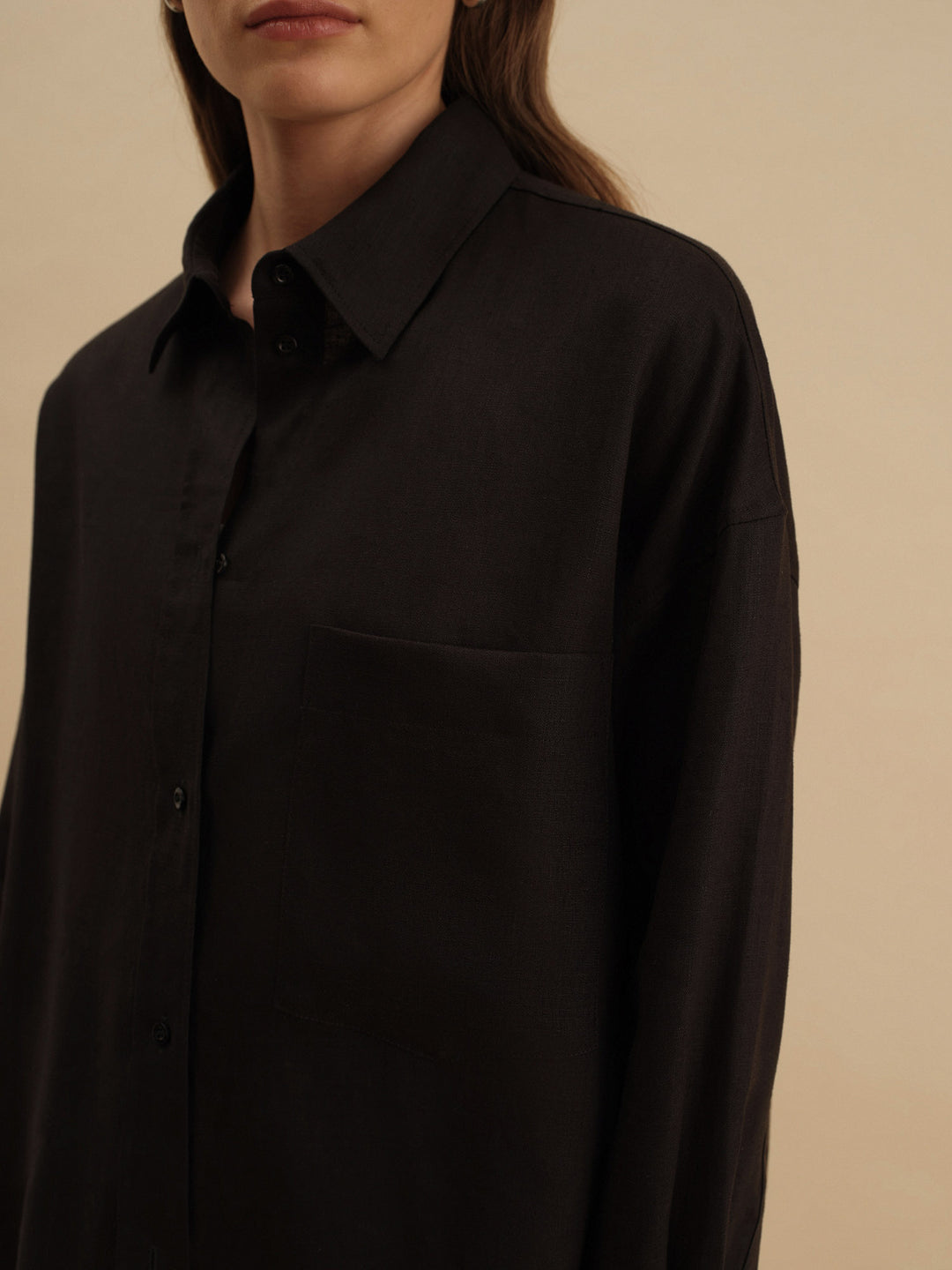 Tuscany linen shirt (black)