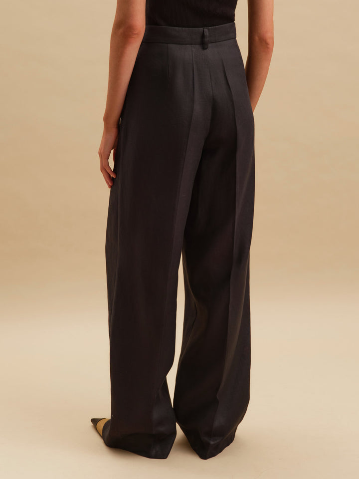 Como linen pants (black)