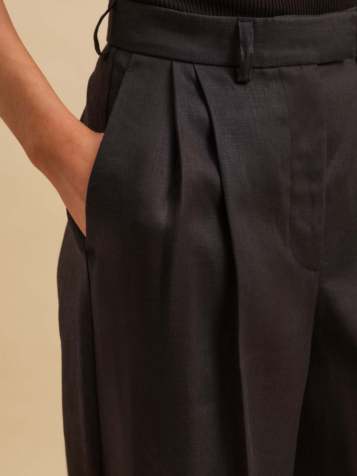 Como linen pants (black)