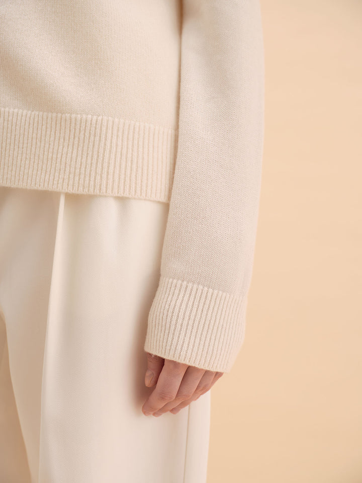 Caldo Cashmere and Wool Cardigan (milk)