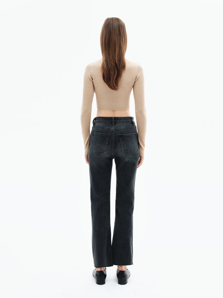 Emma cropped jeans (dark grey)