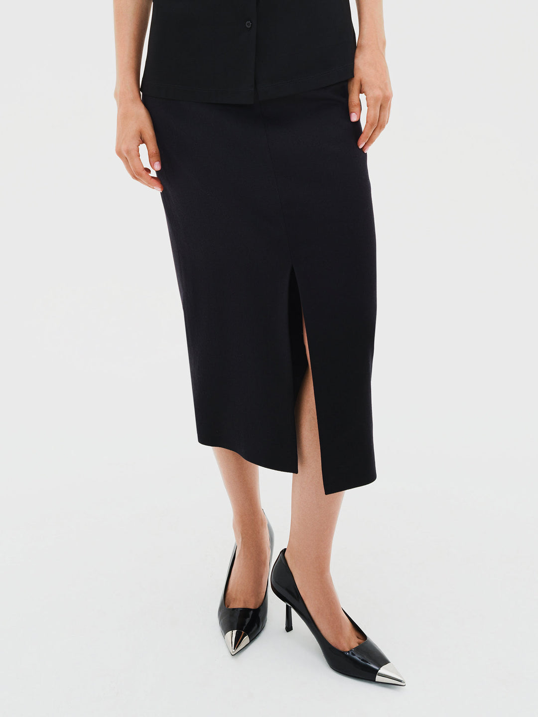 Karla wool blend skirt (black)