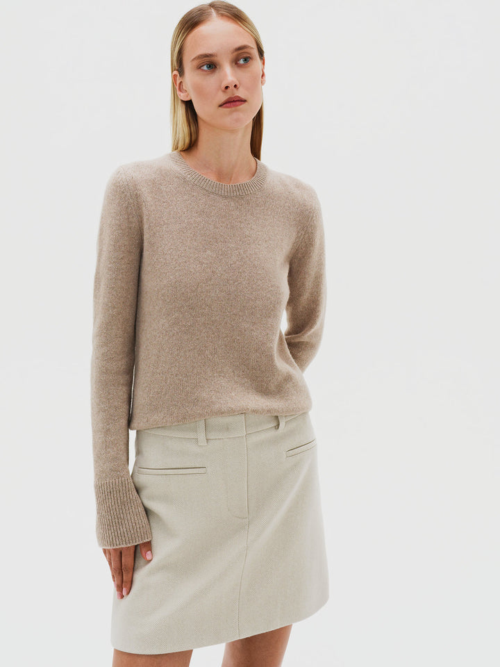 Robin wool and cashmere skirt (beige)