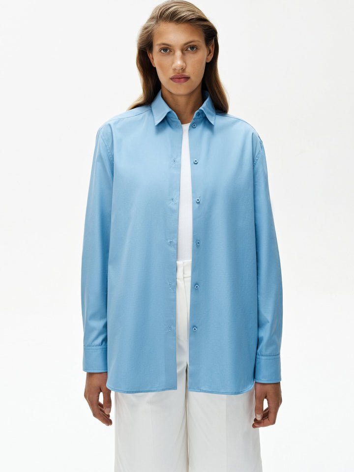 Velum cotton oversized shirt (blue)