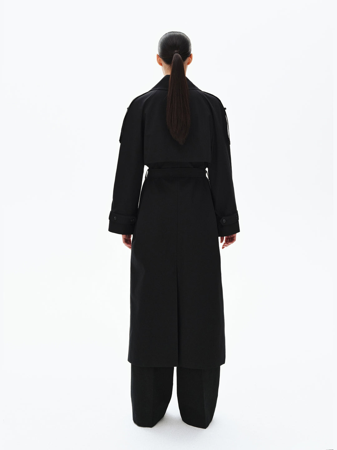 Women - Raincoat - Oversize - Midi- Waterproof - Black