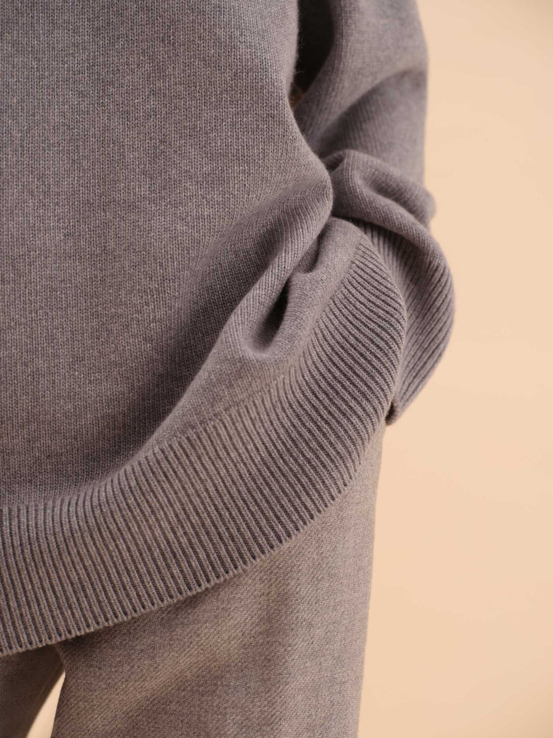 Weekend Italian Wool, Cashmere and Viscose Sweater (Grey)