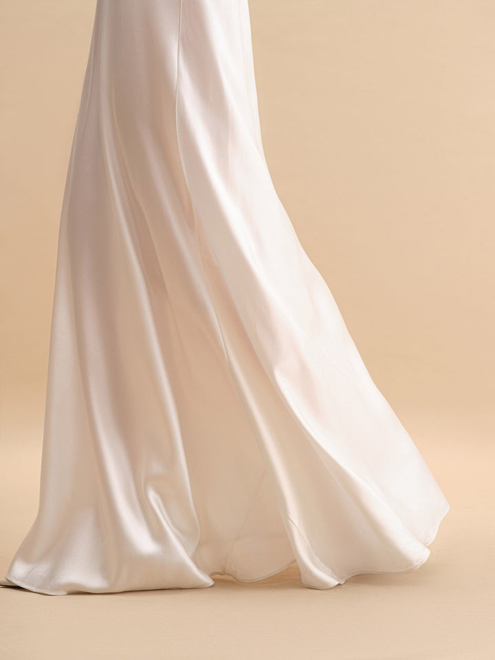 Nice 100% Silk Skirt (white)