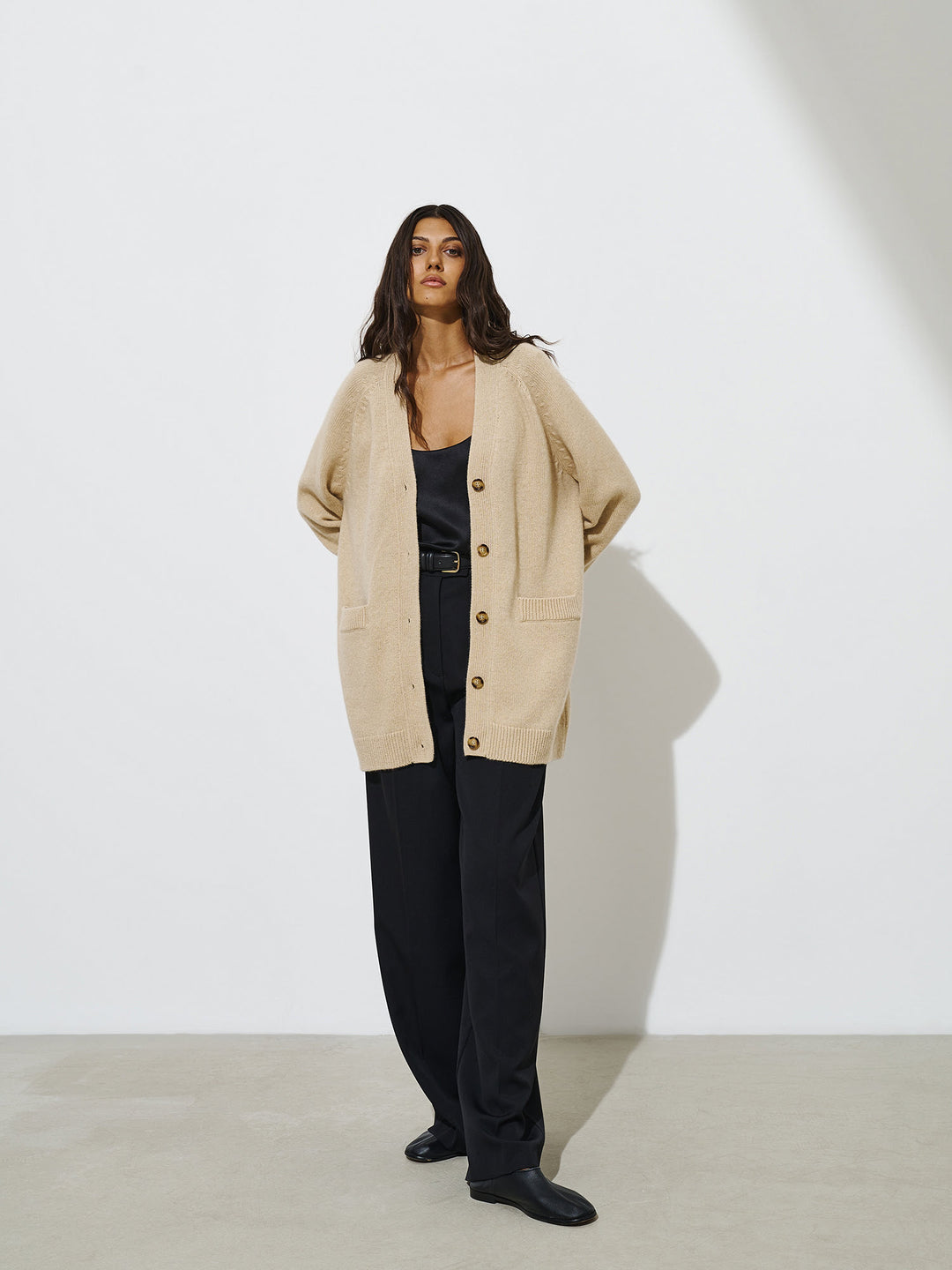 Lora cashmere cardigan (beige)