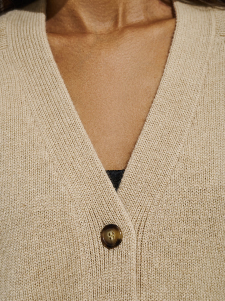 Lora cashmere cardigan (beige)