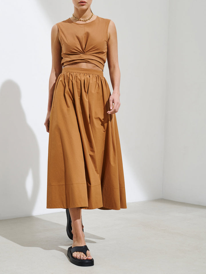 Jordan cotton skirt (terracotta)