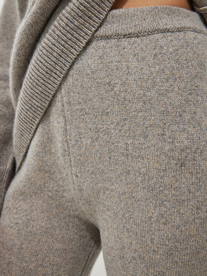 Bohema merino and cashmere pants (coffee-grey melange)