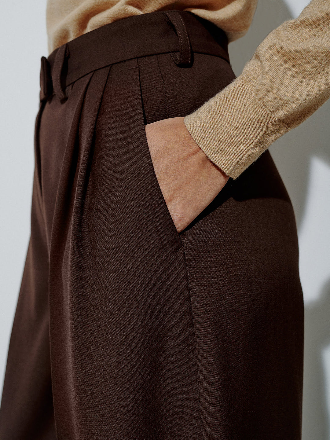 Margaret wool and viscose pants (chocolate)