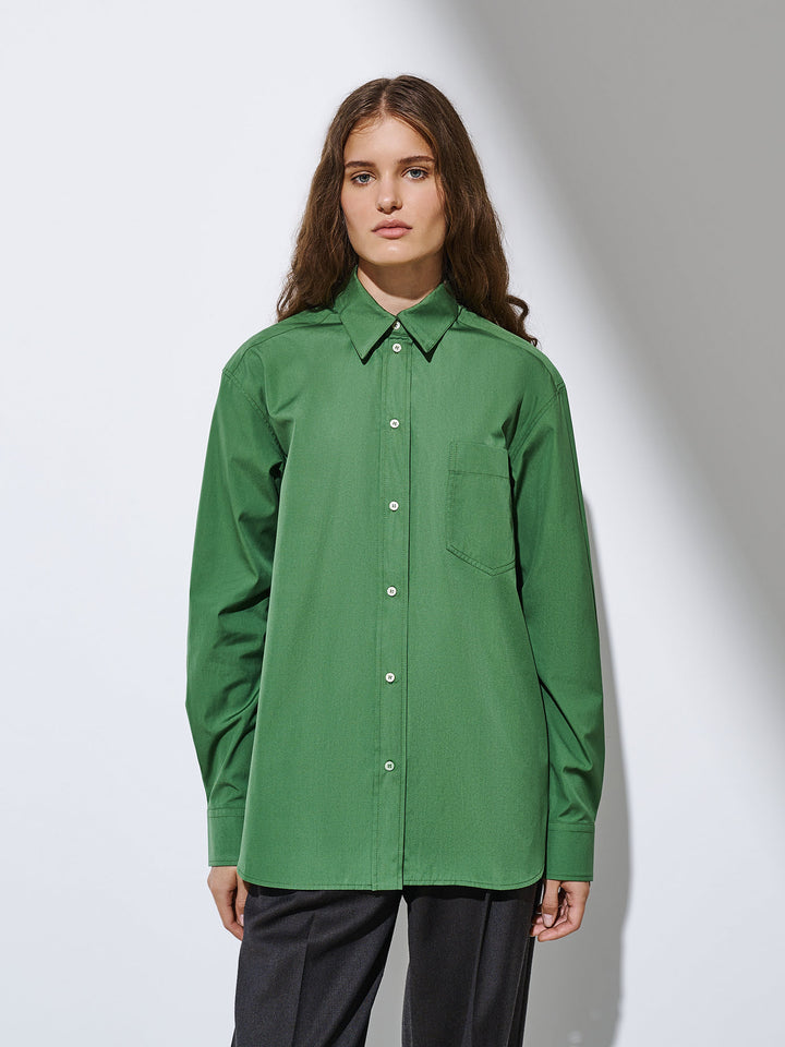 Boyfriend's cotton shirt (green)