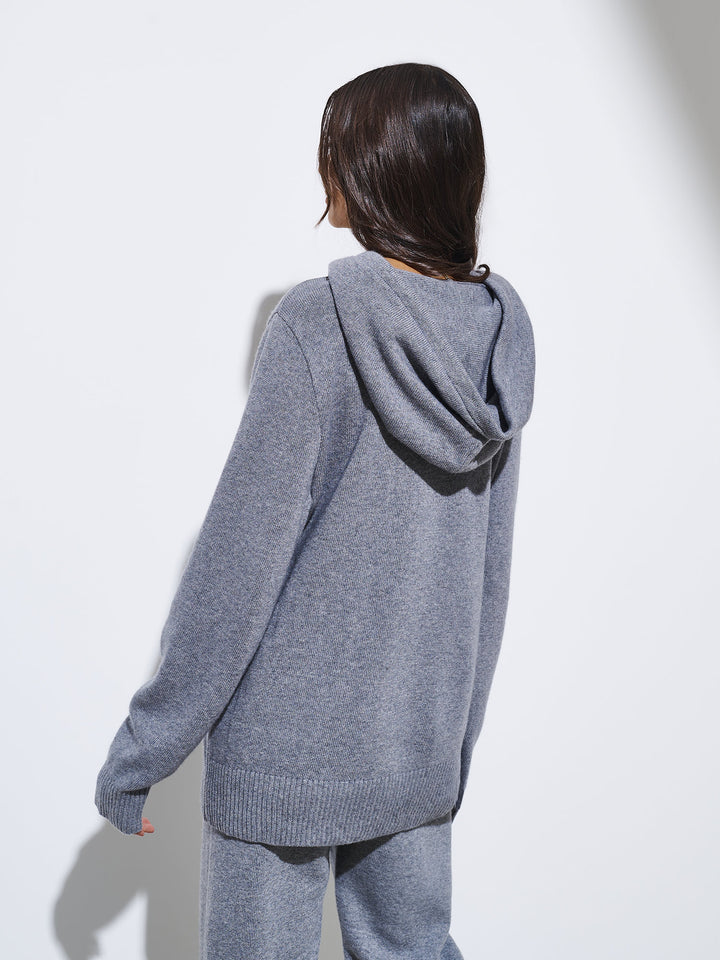 California cashmere blend hoodie (dark grey)