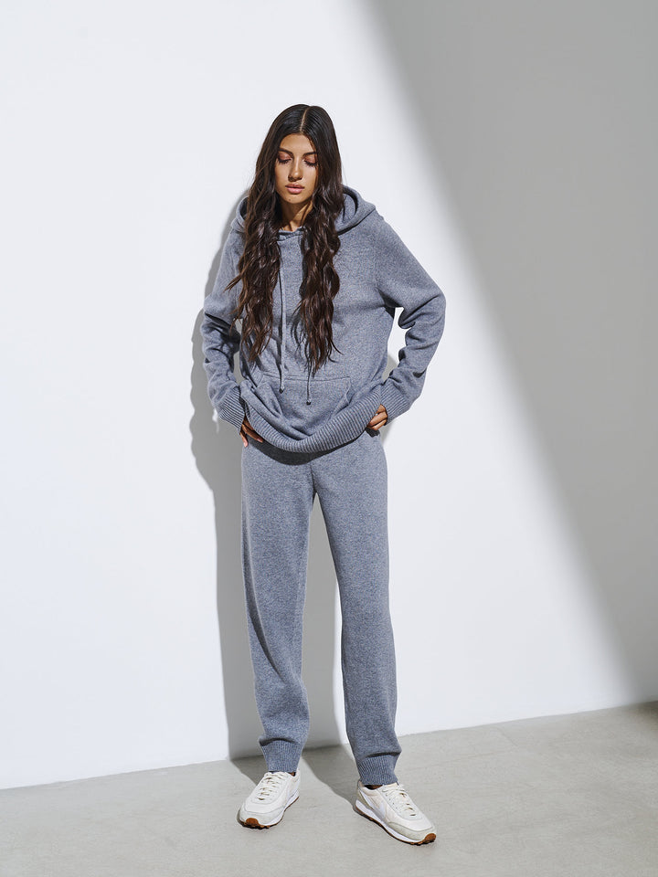California cashmere blend hoodie (dark grey)
