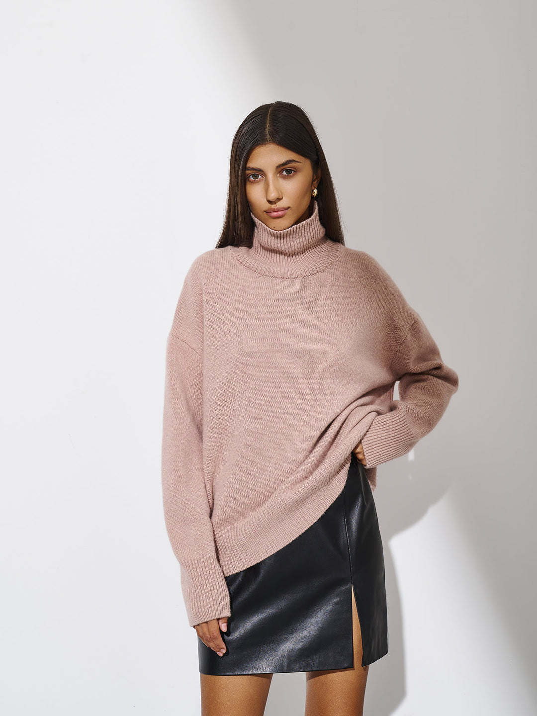 cashmere sweater - women - knitwear - light pink