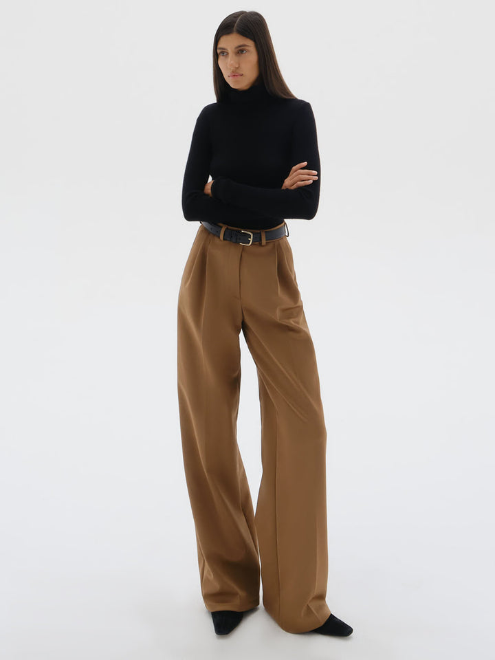 Sharon tailored viscose pants (brown)