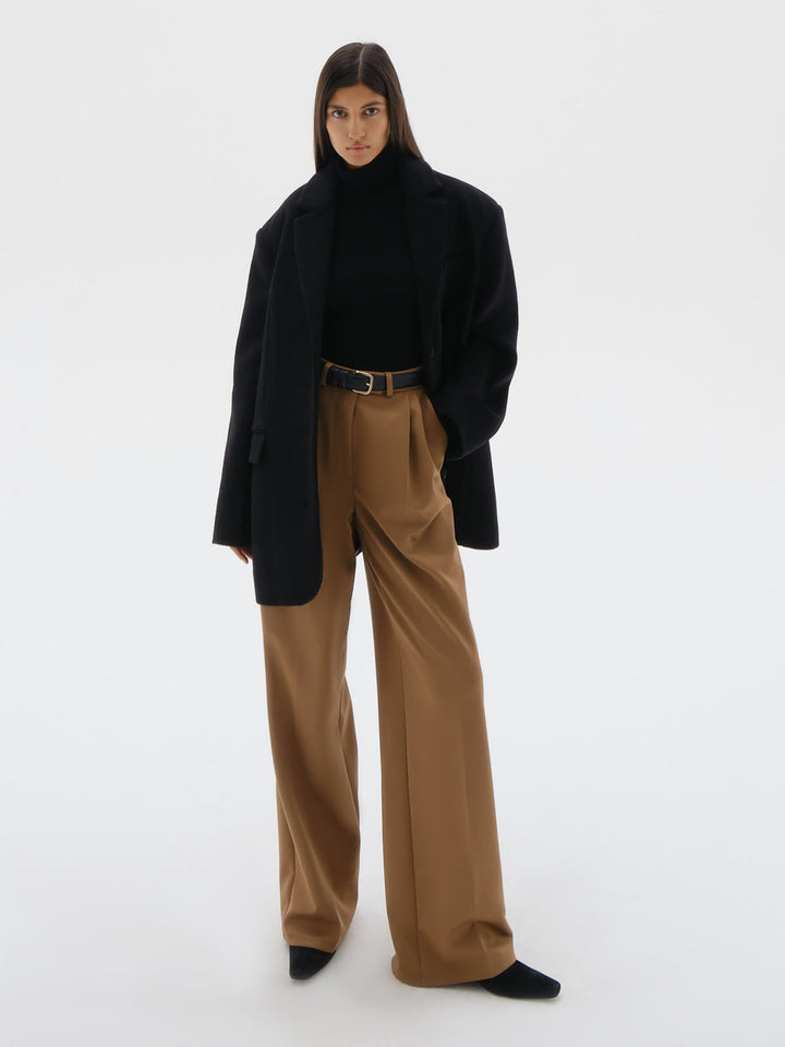 Sharon tailored viscose pants (brown)