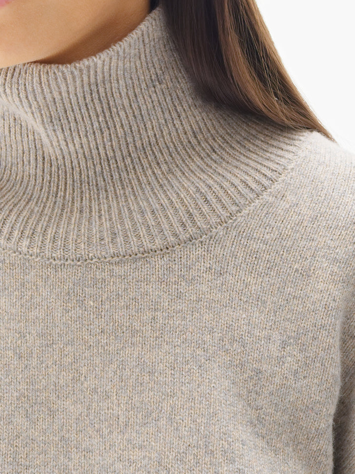 Bohema merino and cashmere turtleneck sweater (Coffee-Grey Melange)