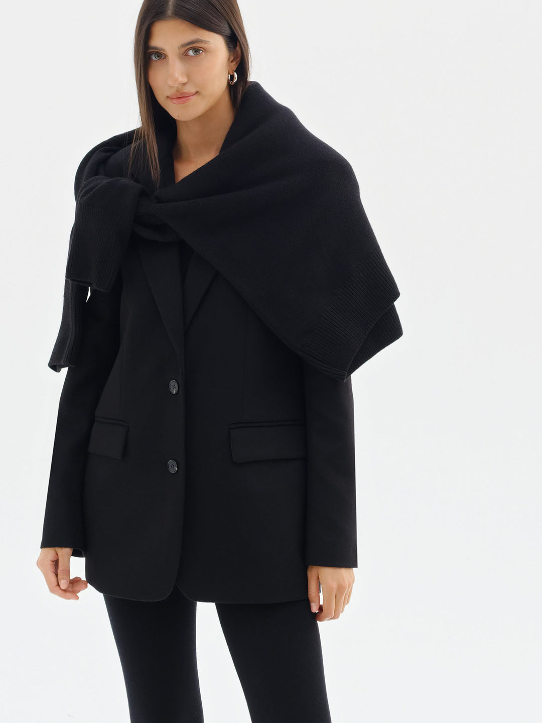 Versute cashmere and wool blazer (black)