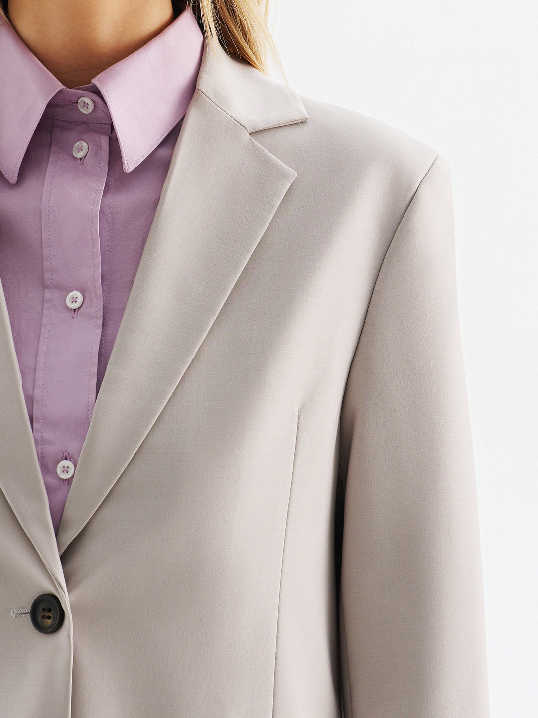 Chilly wool blazer (pearl)