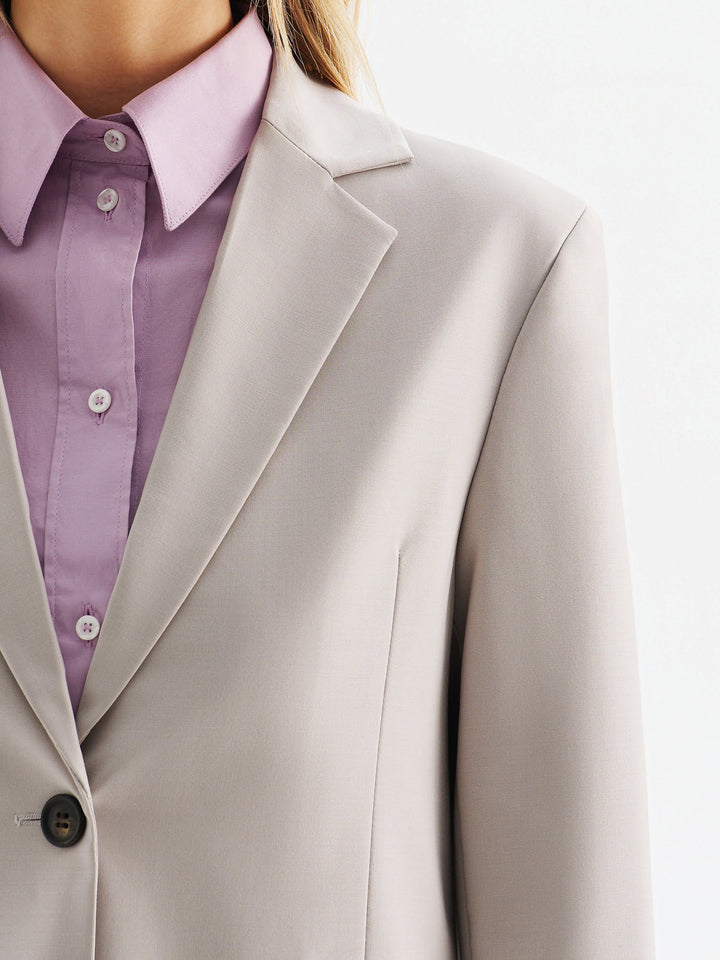 Chilly wool blazer (pearl)